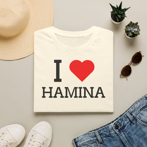 I Love Hamina t-paita (Luonnonvalkoinen)