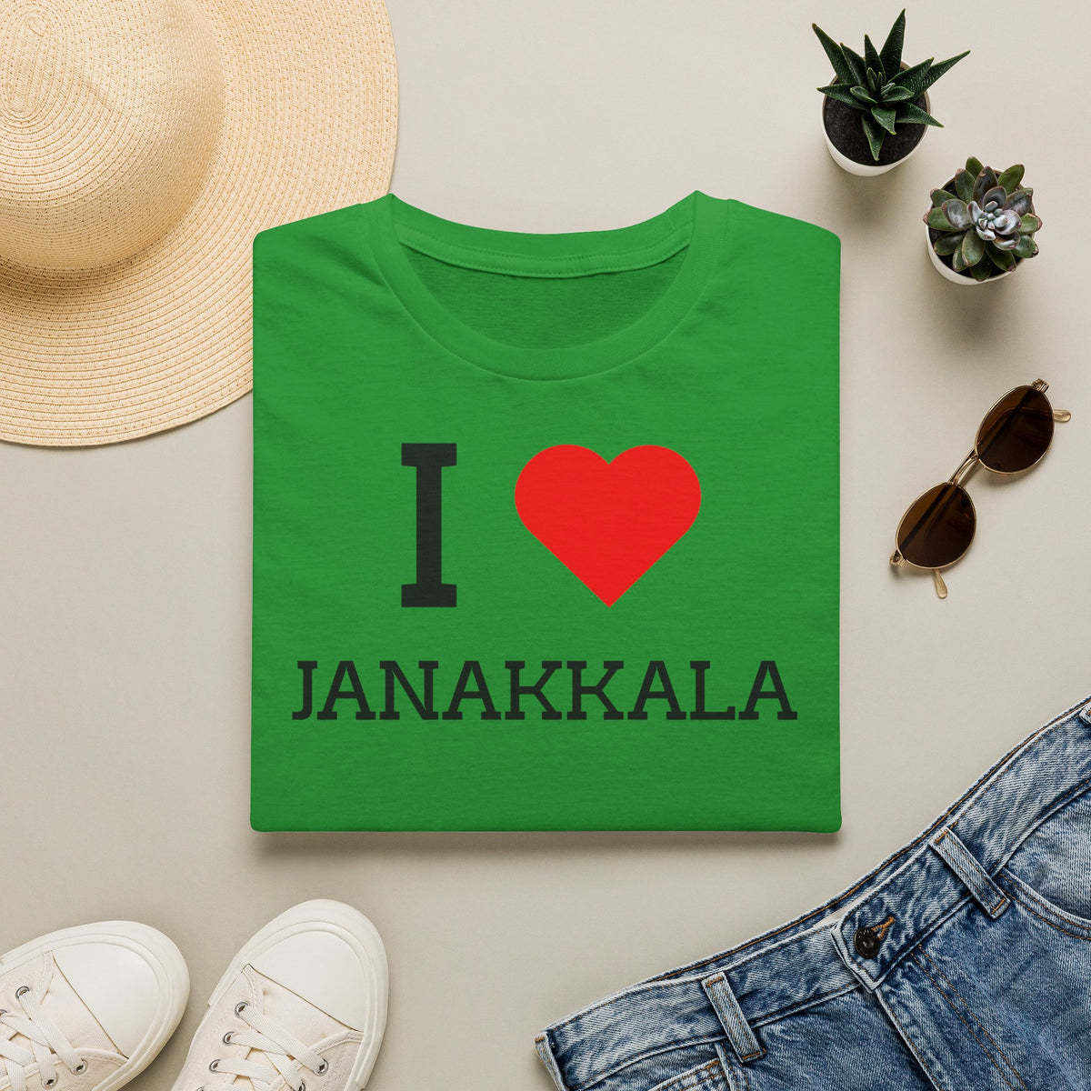 I Love Janakkala t-paita (Vihreä)