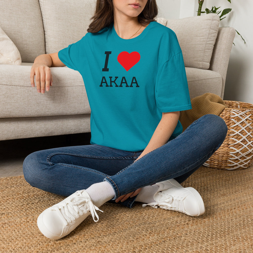 I Love Akaa t-paita (Turkoosi)