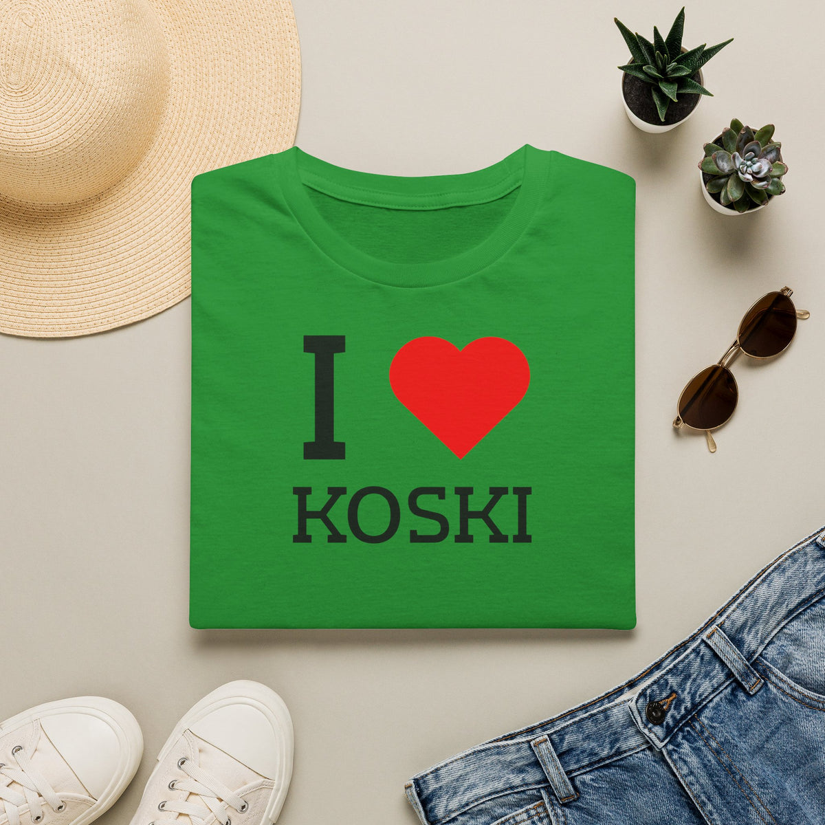 I Love Koski t-paita (Vihreä)