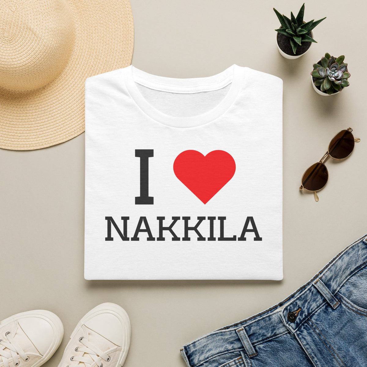 I Love Nakkila t-paita (Valkoinen)
